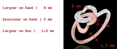 regalo Anello Cuori legati oro rosa oro bianco