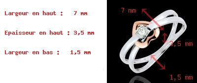 compra on-line Anello Cuore volteggio oro rosa oro bianco