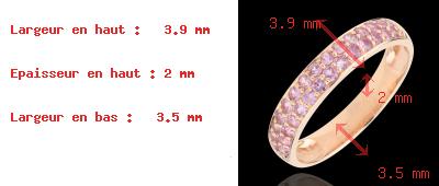 gioielli oro Anello due file oro rosa e zaffiro rosa